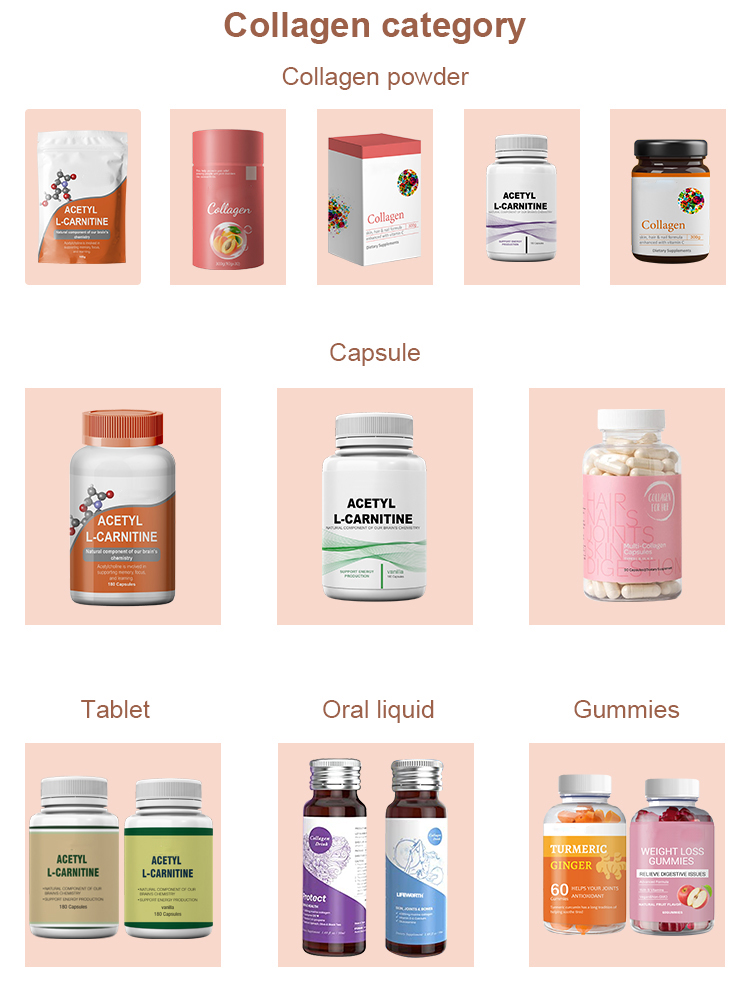 Oem Costom Health Supplements Brand White Private Label Marine Collagen Protein Peptides Powder